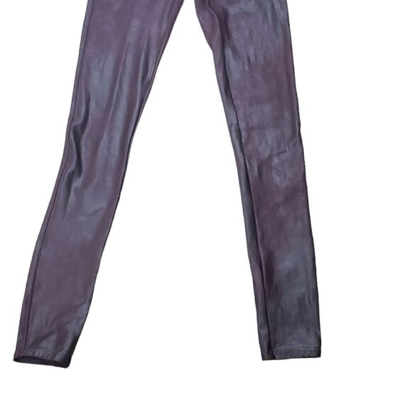 Spanx Purplish Brown Irridecent Faux Leather Leggings - Picture 2 of 5